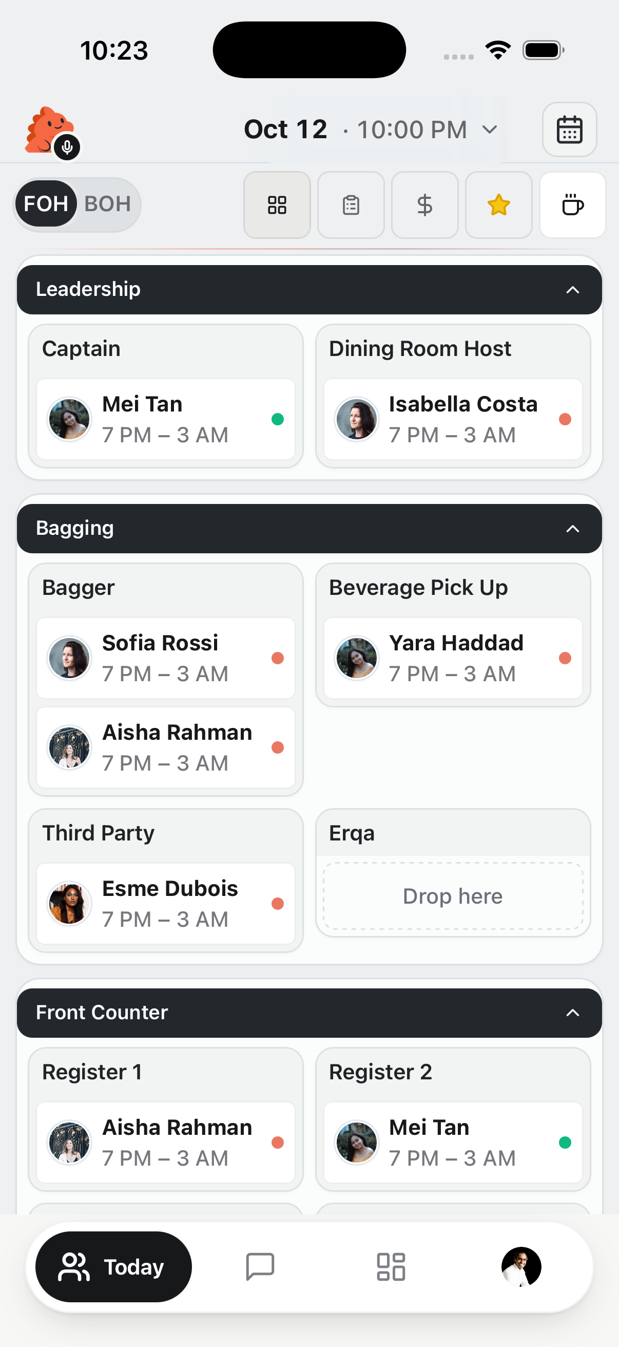 Shiftzilla live shift board